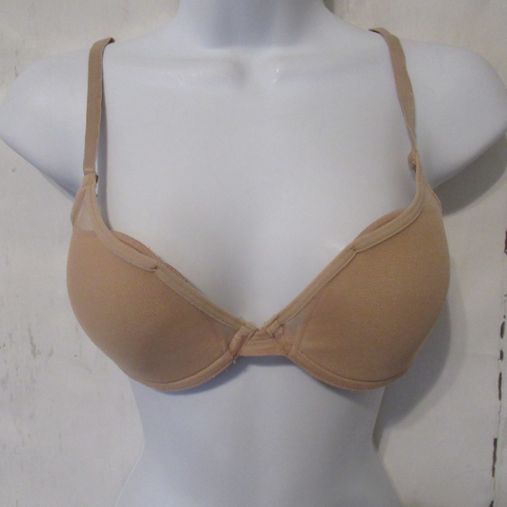 Pepper Bra 34B Beige Tan Scoop Underwire Back Closure
